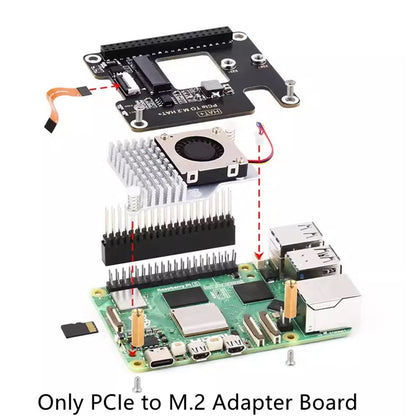 M.2 Adapter for Raspberry Pi 5 (2023) - Supports NVMe Protocol