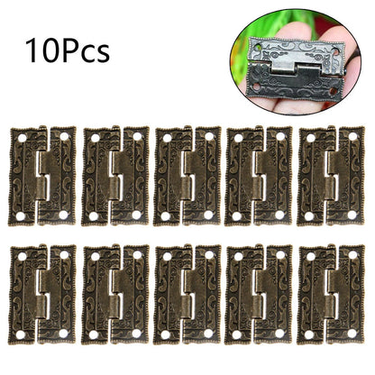 10Pcs Antique Embossing Butt Hinge For Door Window Cabinet Jewelry Chest 3623mm