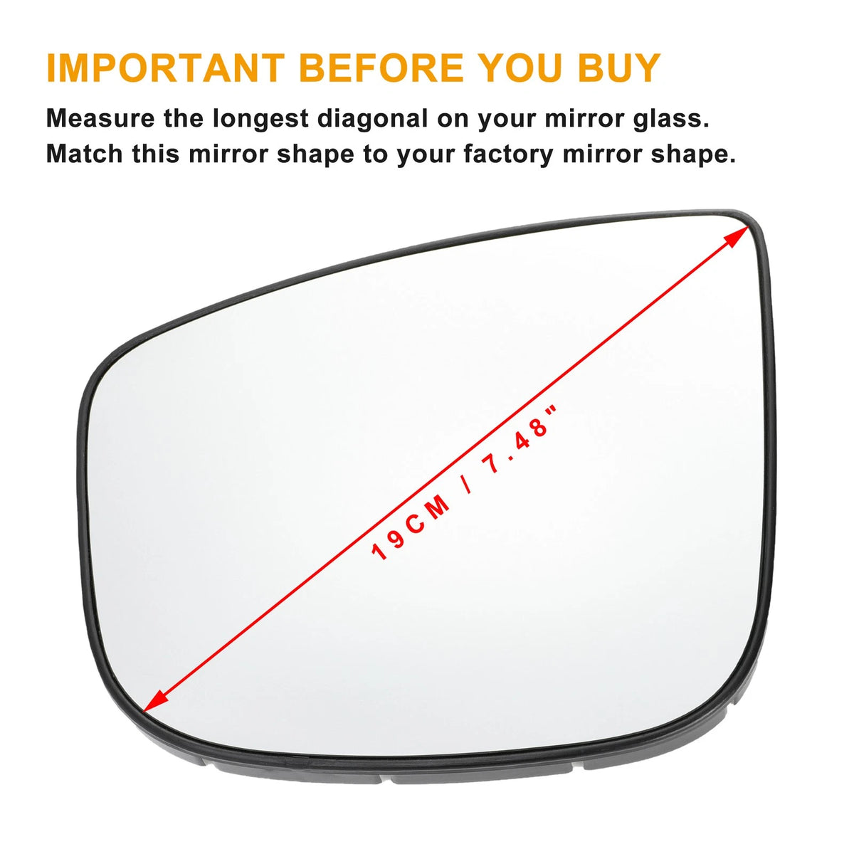 Left Side White Mirror Glass for Citroen Berlingo (2018–2023)
