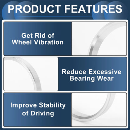 Set of 4 Wheel Hub Centric Rings for Car (OD 69.6mm ID 63.4mm)