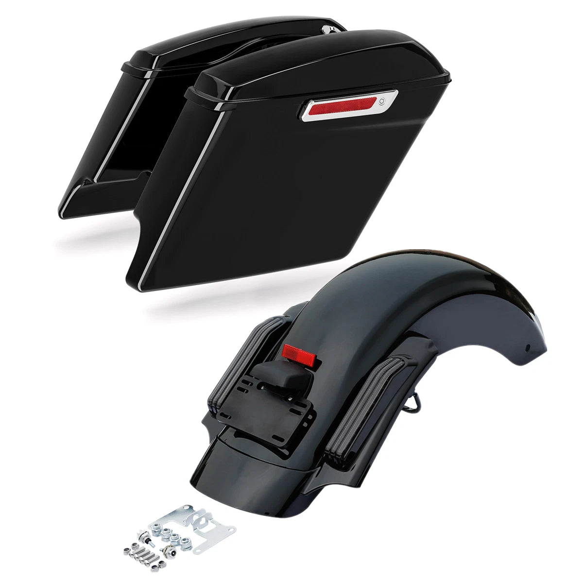 5" Hard Stretched Saddlebags & Rear Fender for Harley Road Glide (2014–2023)