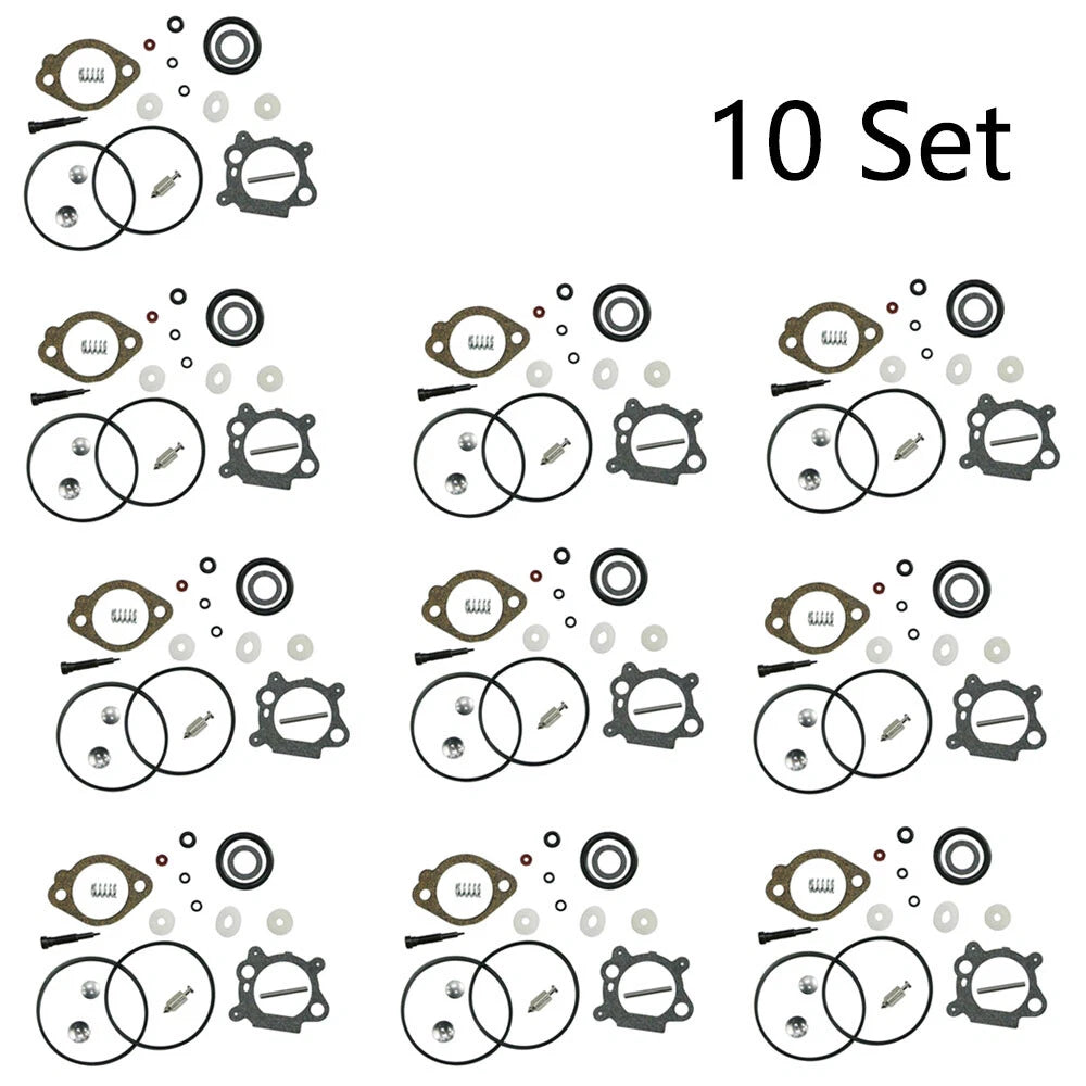 Set of 10 Carburetor Repair Kits for Briggs & Stratton (492495, 493762, 498260)
