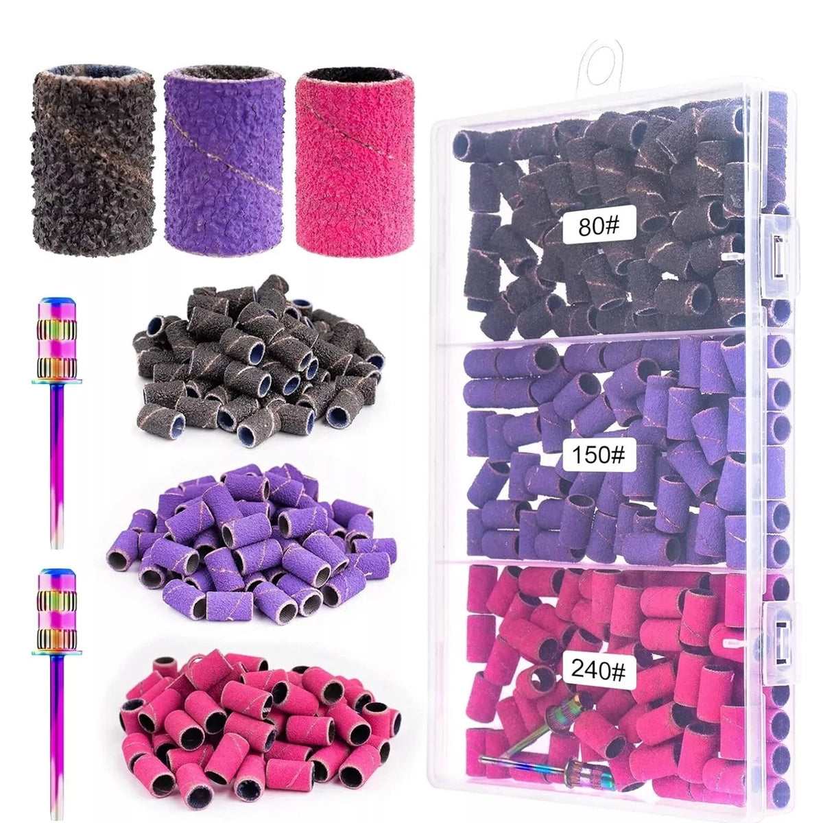 210X Nail Sanding Bands for Manicure Pedicure Drill Bits