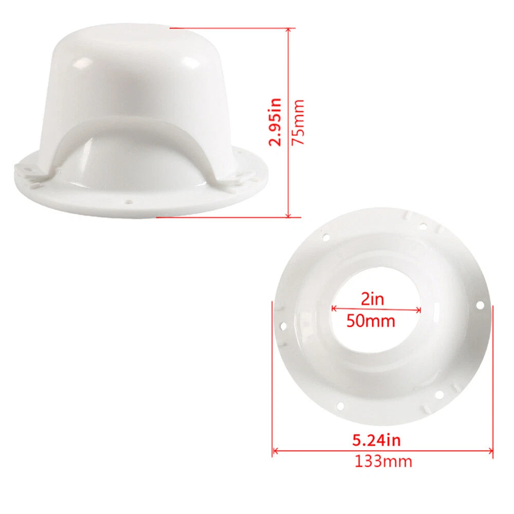 1Pcs White ABS Roof Vent Cap Cover for RV