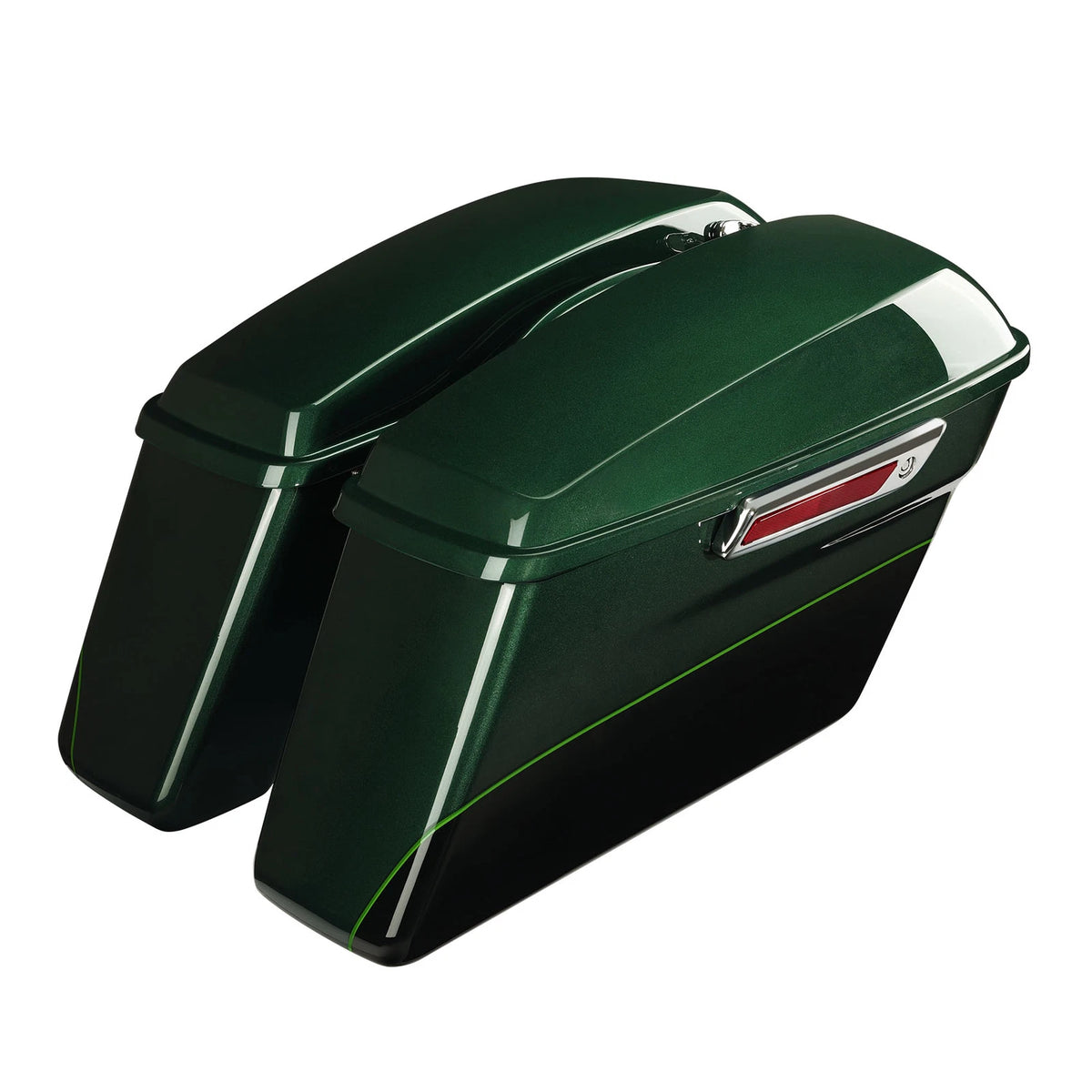 Hard Saddlebags for Harley Street Glide (2014–2024) Deep Jade Pearl/Vivid Black