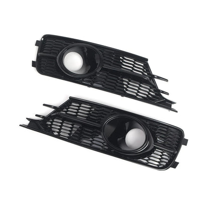 Set of 2 Front Fog Light Grille Covers for Audi A6 C7 (2016–2018)