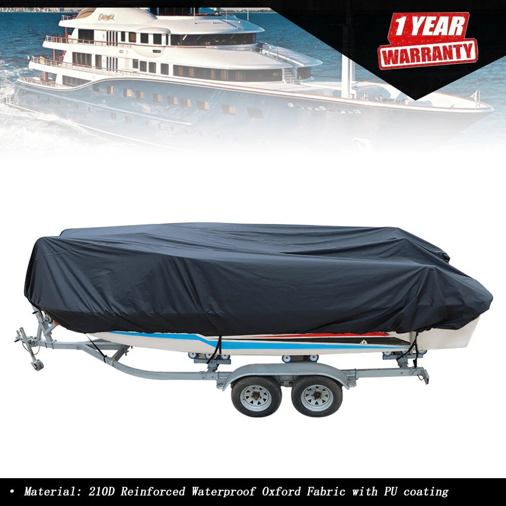 Boat Cover for V-Hull Runabouts 11-22ft (90"-100") 210D