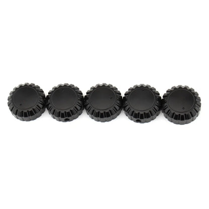 Set of 5 Aluminum Black Radio/Stereo Knobs for Honda GL1500 Goldwing (1988–2000)