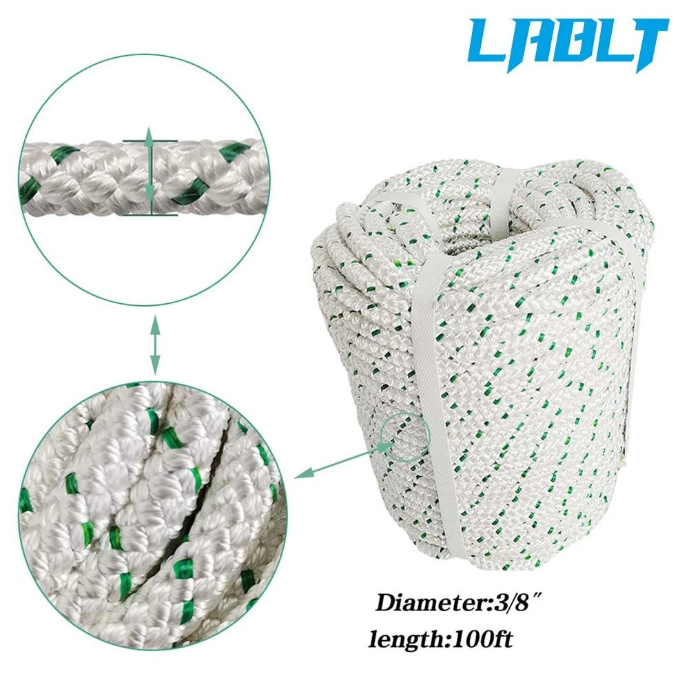 3/8" Double Braid Polyester Rope for Heavy-Duty Use (4800 lbs)