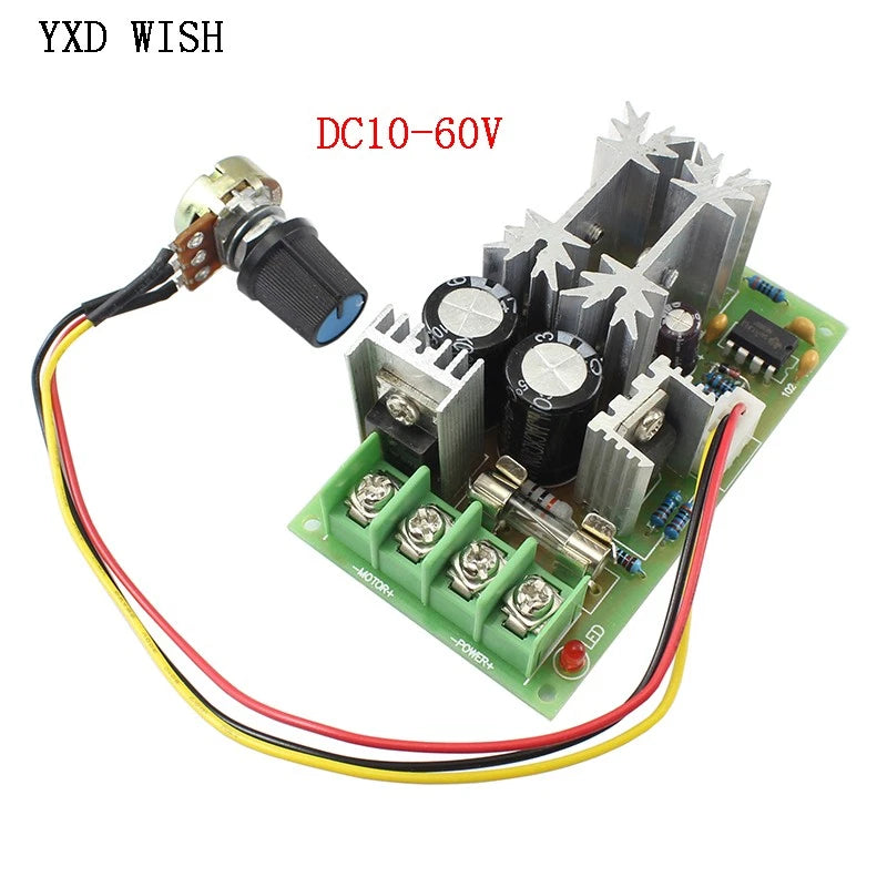 PWM DC Motor Speed Controller Switch for (10-60V, 20A)