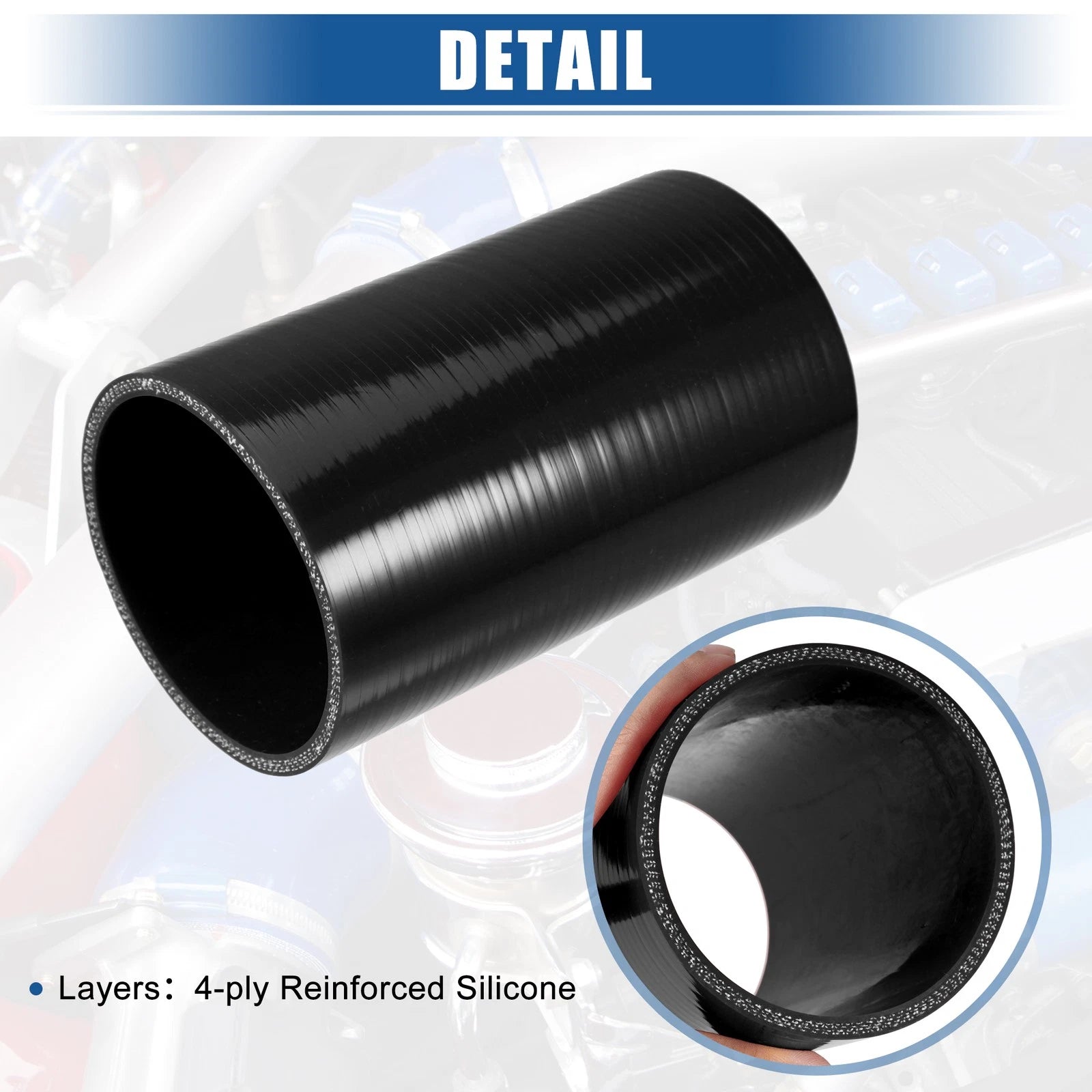 3.25" ID 6" Length Silicone Reducer Hose for Intercooler (1 Pc)