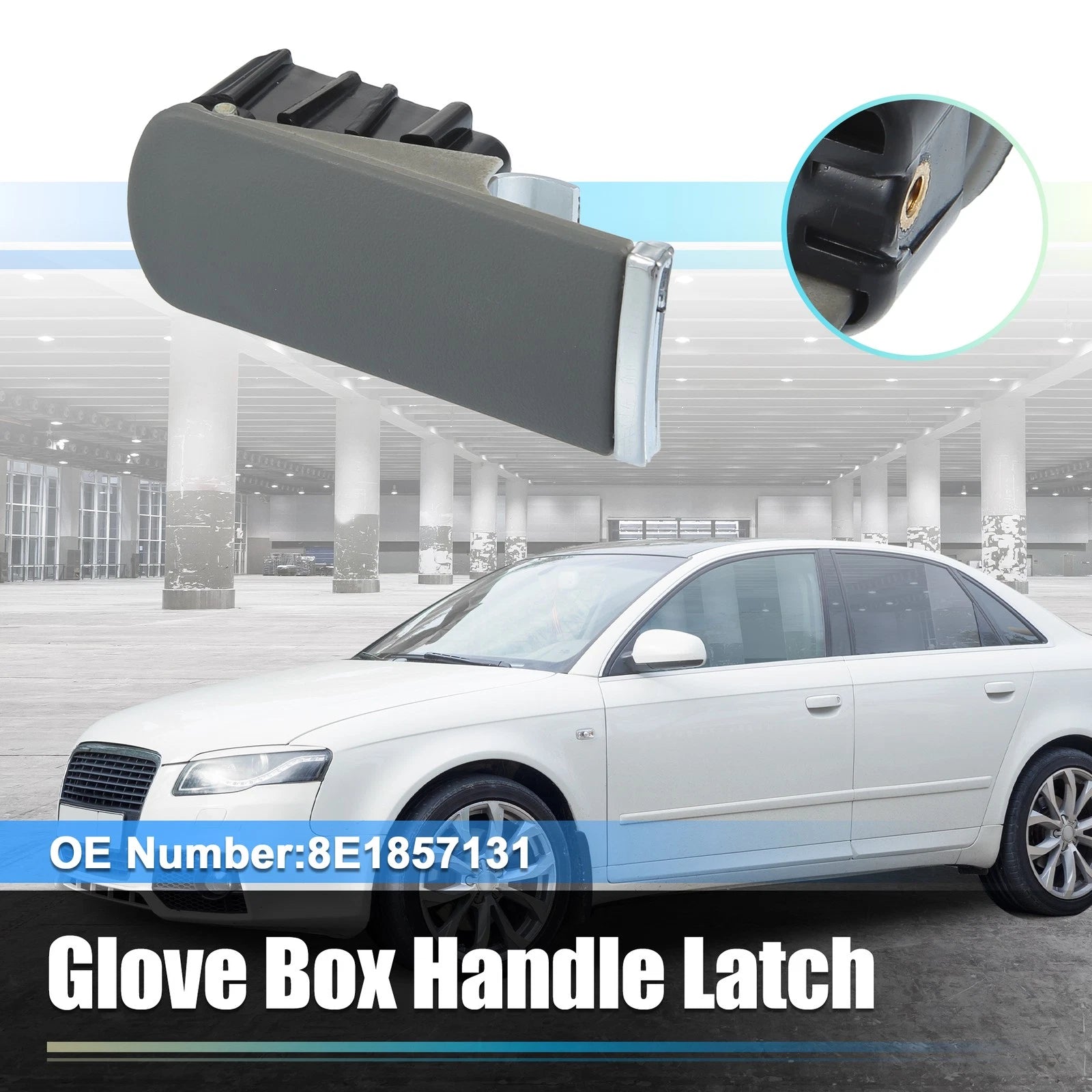 Glove Box Latch Handle Replacement for Audi A4 B6 B7 (2002–2007) Gray