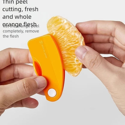 Set of 4 Folding Citrus Peelers with Stainless Steel Blade for Multi Fruit Use