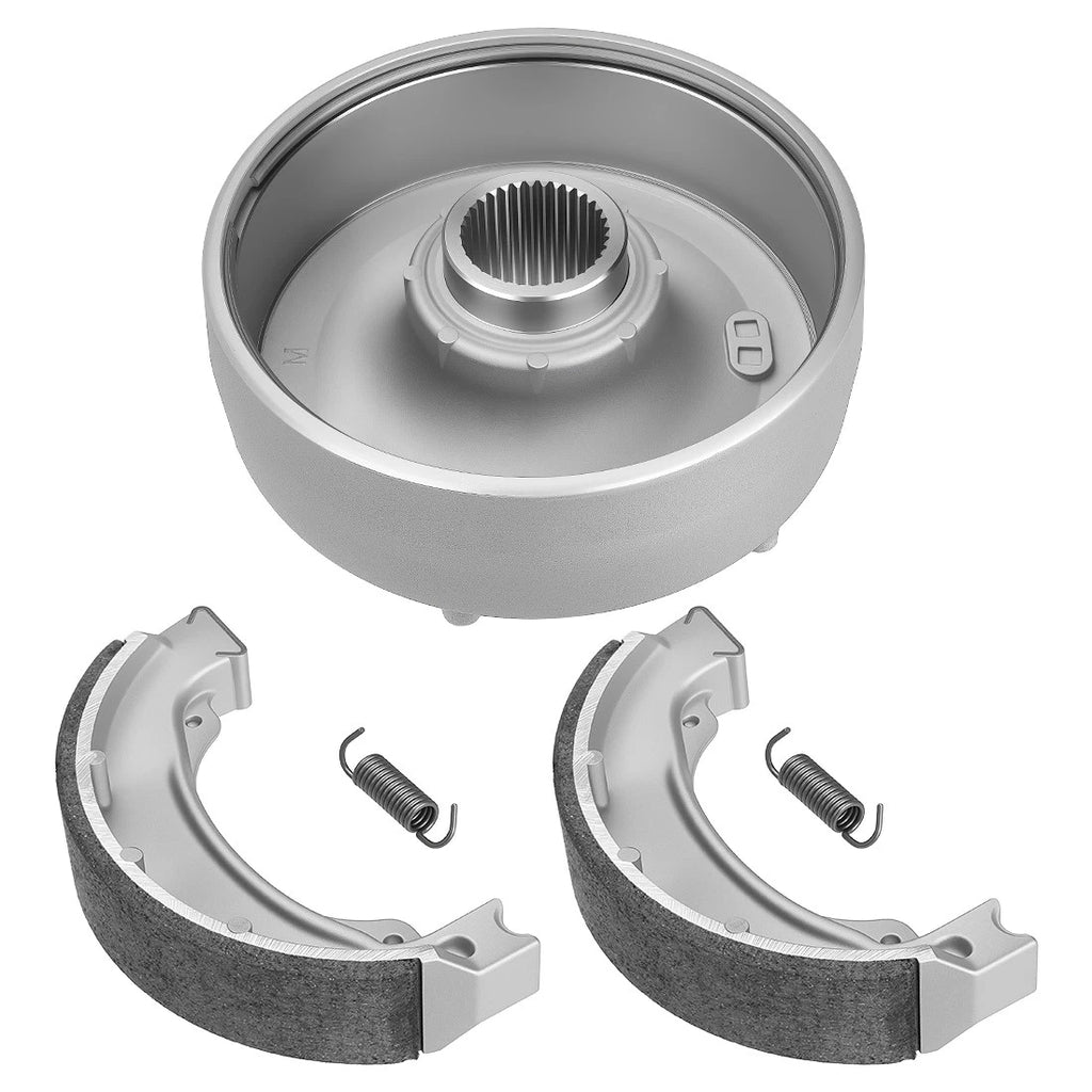 Rear Brake Drum Hub & Brake Shoes Kit for Honda Recon 250 TRX250TM (2002–2023)
