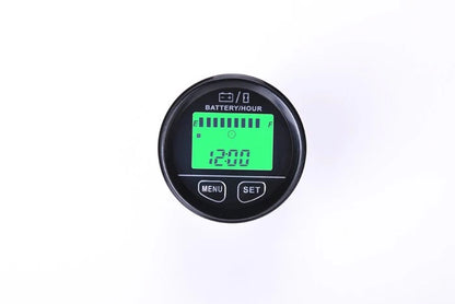 LCD Battery Level Hour Meter Gauge for Golf Cart Fork Lift Boat (12V-48V)