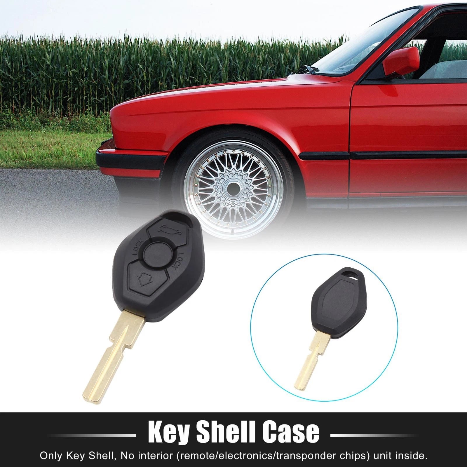 Uncut Key Case Remote Shell Replacement for BMW 3 5 6 7 Series (E36–E46)