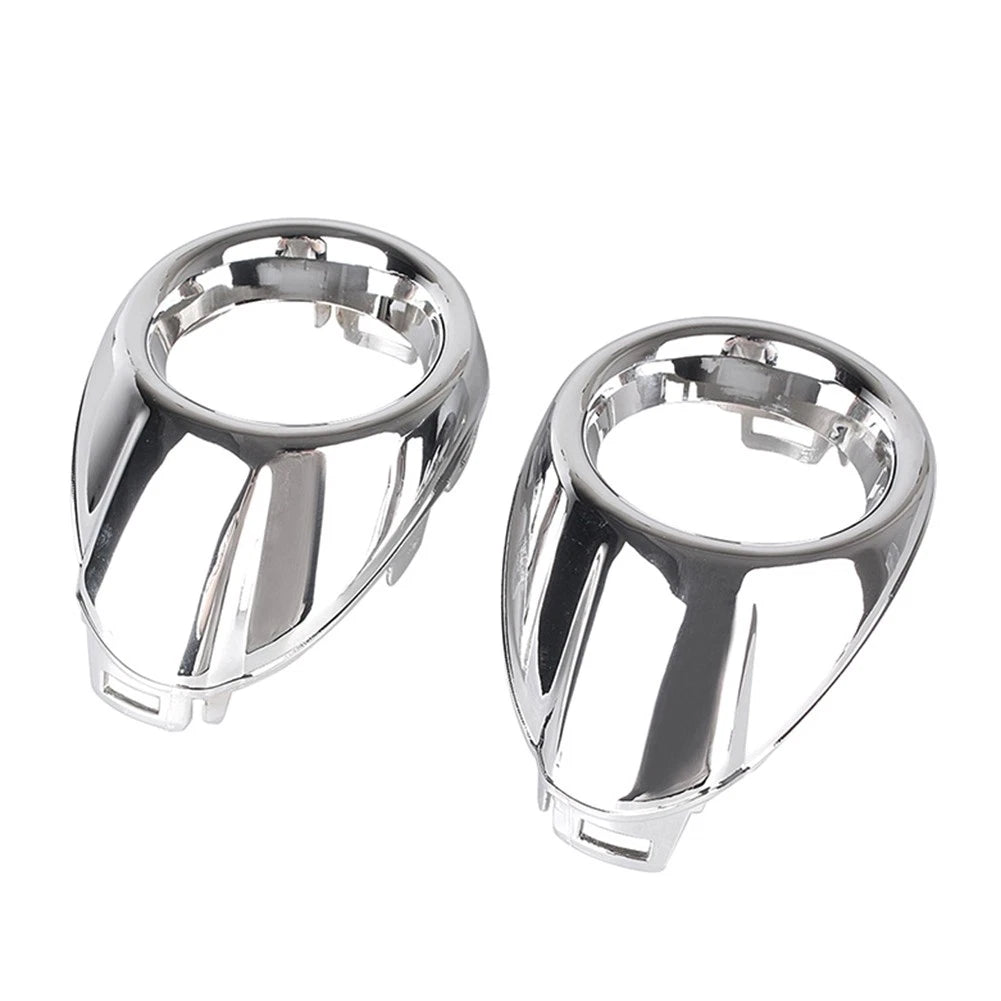 Set of 2 Front Fog Light Cover Bezels for Ford Focus (2012–2013) Silver