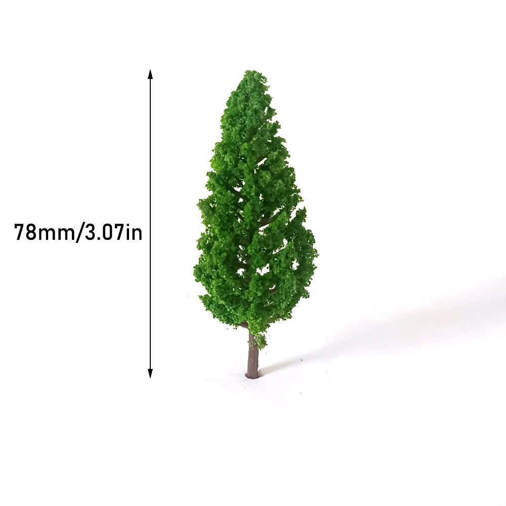 80Pcs 7.8cm Model Trees for Train Railroad Scenery (Scale DIY)