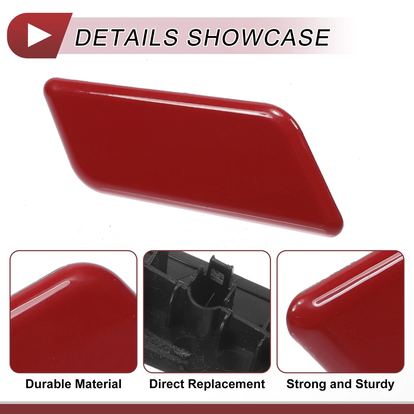 Front Right Washer Nozzle Cover Cap for Subaru Outback (2015–2017) Red