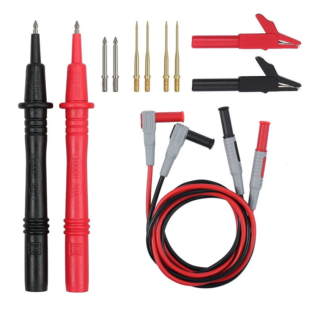 12 in 1 Multimeter Test Kit with 2mm Probes and Premium Clips