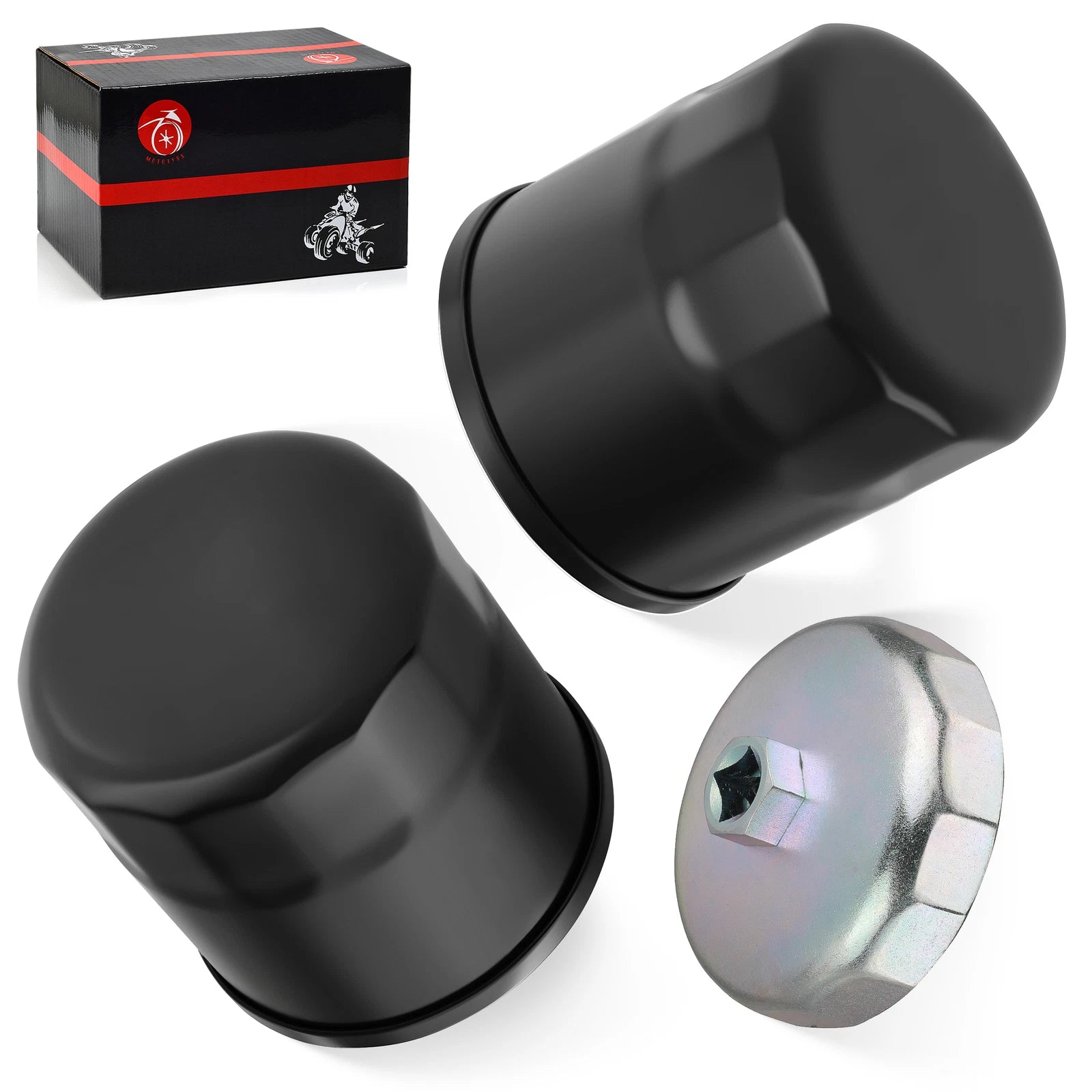 2 Oil Filters & Wrench Tool for Yamaha Kodiak YFM400 YFM450 YFM700 (2019–2024)