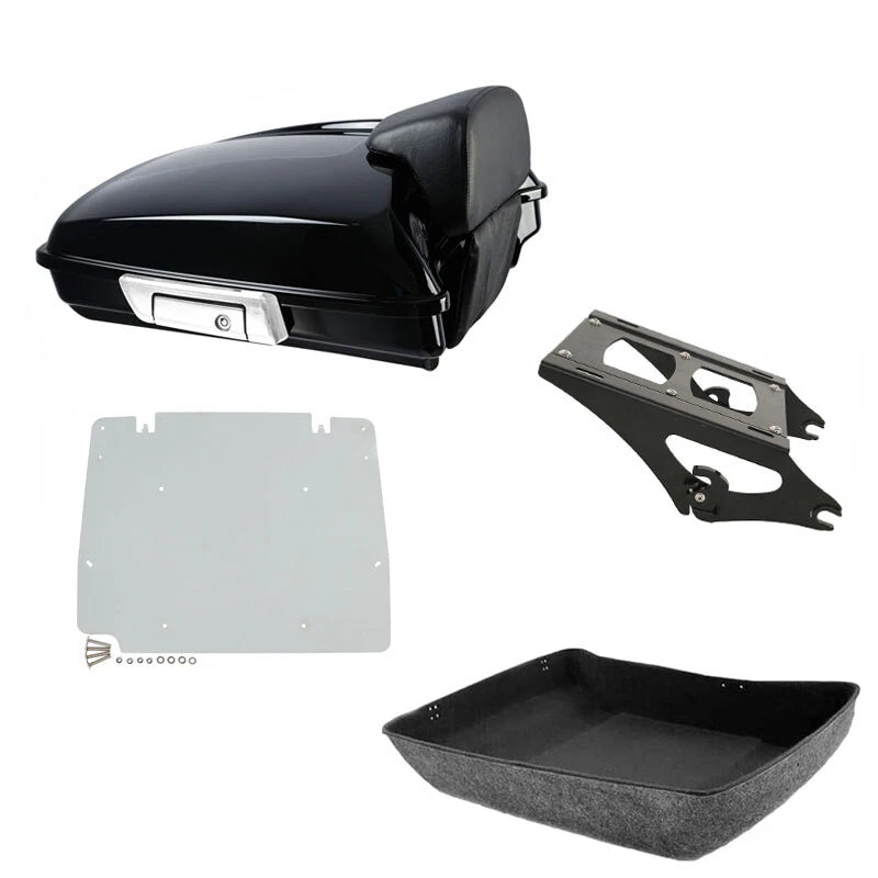 Razor Trunk Backrest & Mount Rack Plate for Harley Touring Road Glide (2014–2026)