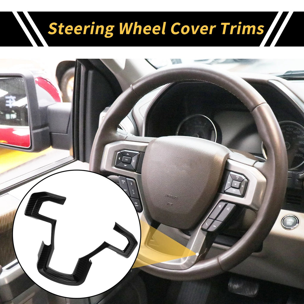 Steering Wheel Cover Trim Replacement for Ford F-150 (2015–2020) Black