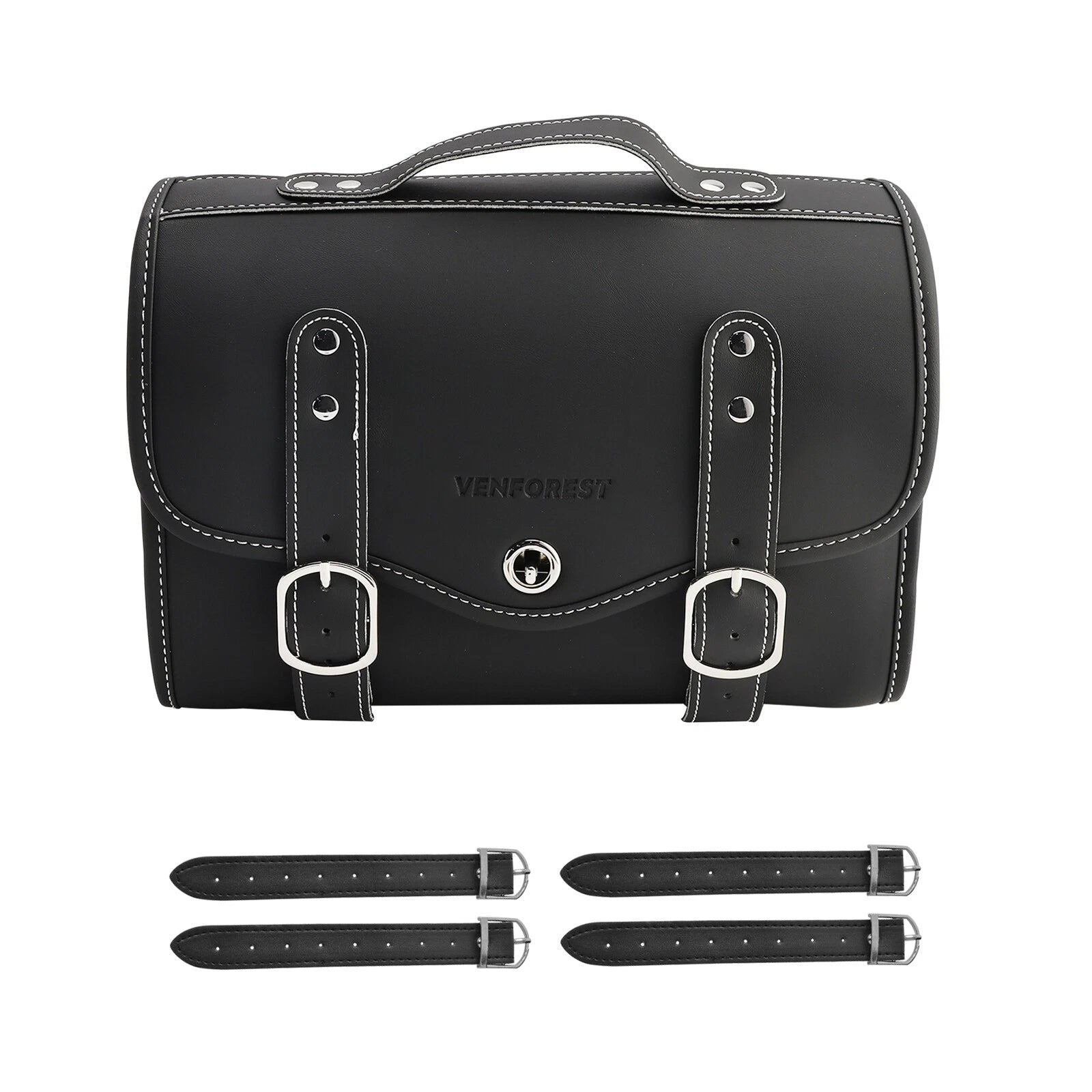 Pu Side Tail Bag for Scooter Motorcycle (Color Matching, Black)