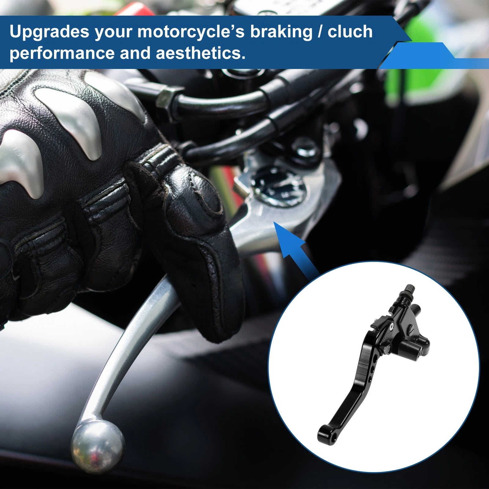 Adjustable Short Brake Clutch Levers for Honda (2010–2023) Solid Black