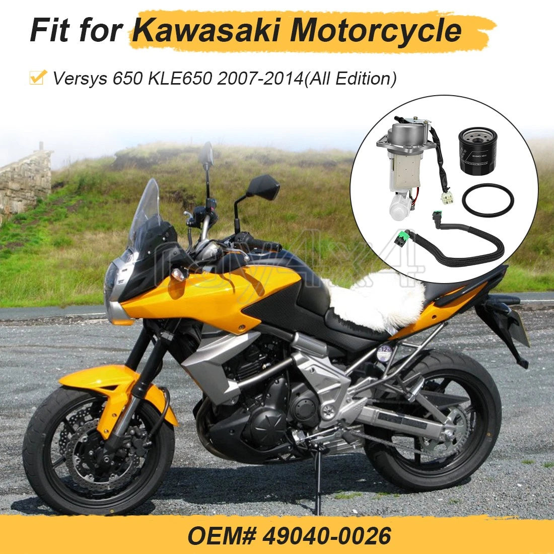 Fuel Pump, Hose & Oil Filter for Kawasaki Versys 650 KLE650 (2007–2014)