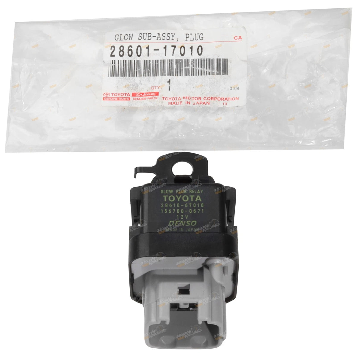 Glow Plug Relay for Toyota Landcruiser HZJ105 1HZ (1998–2007)