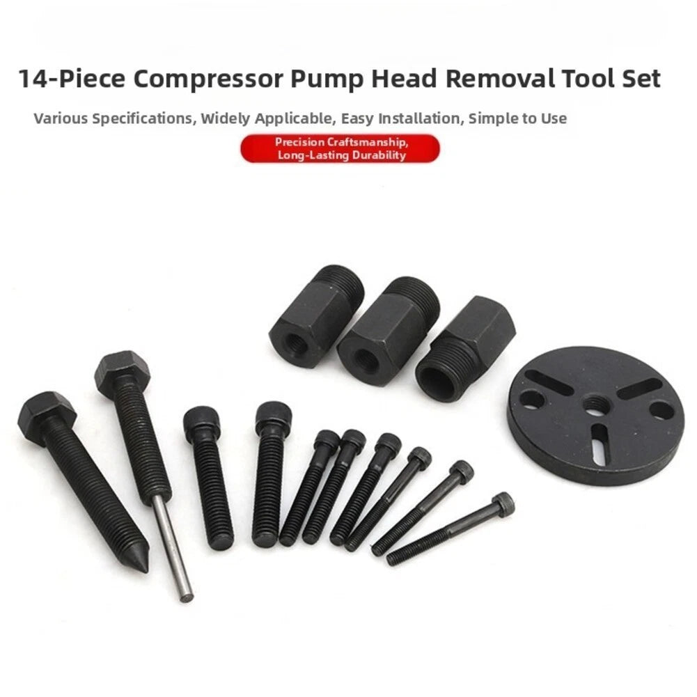 14-Piece AC Compressor Service Tool Kit for Domestic and Import Vehicles