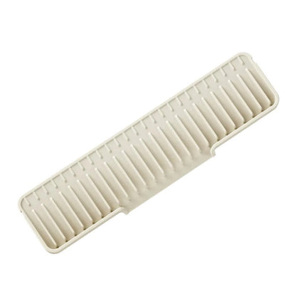 Silicone Drainage Mat for Sink Narrow Edge Anti Splash Gray White