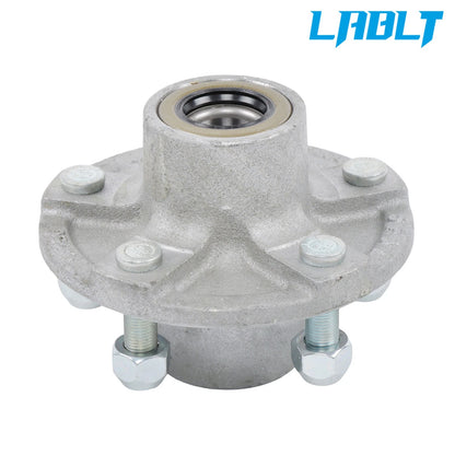 Set of 4 Galvanized Trailer Hub Bearing Kit 5 Lug for 2000lb Spindle