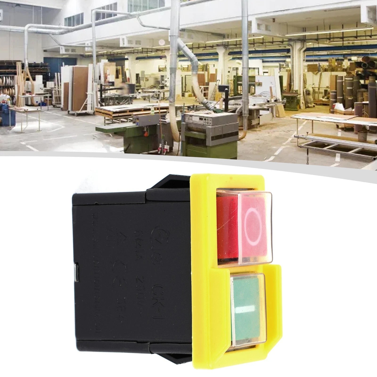 Magnetic Push Button Safety Switch for Universal Applications (50x49mm)