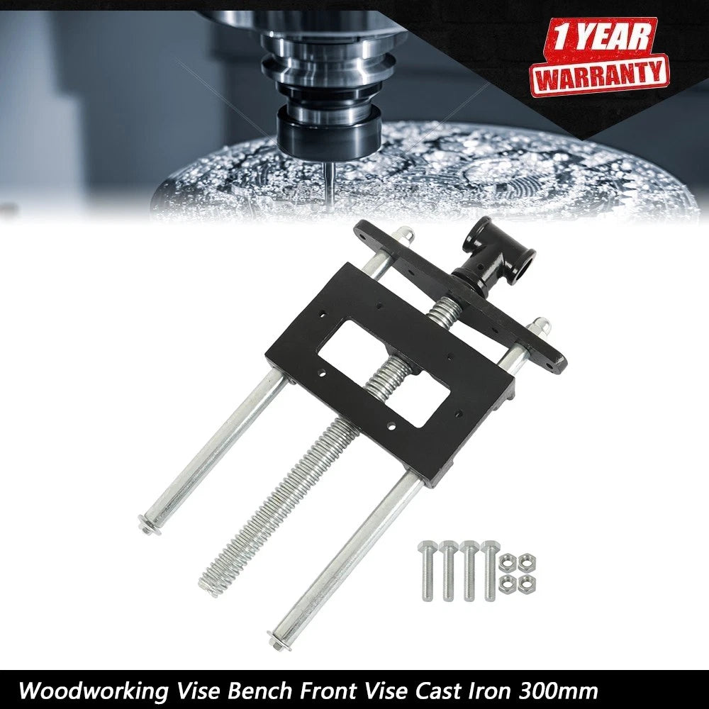 9" Cast Iron Woodworking Bench Vise Front Screw Vise