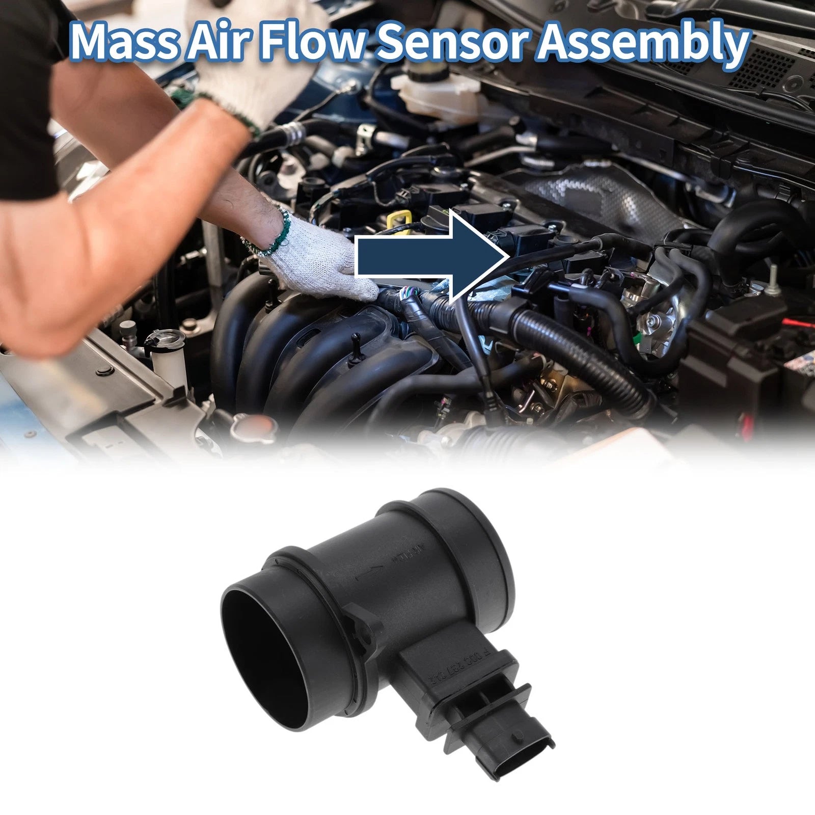 Mass Air Flow Sensor Assembly No. 93193470 for Vauxhall Agila (2000–2007)
