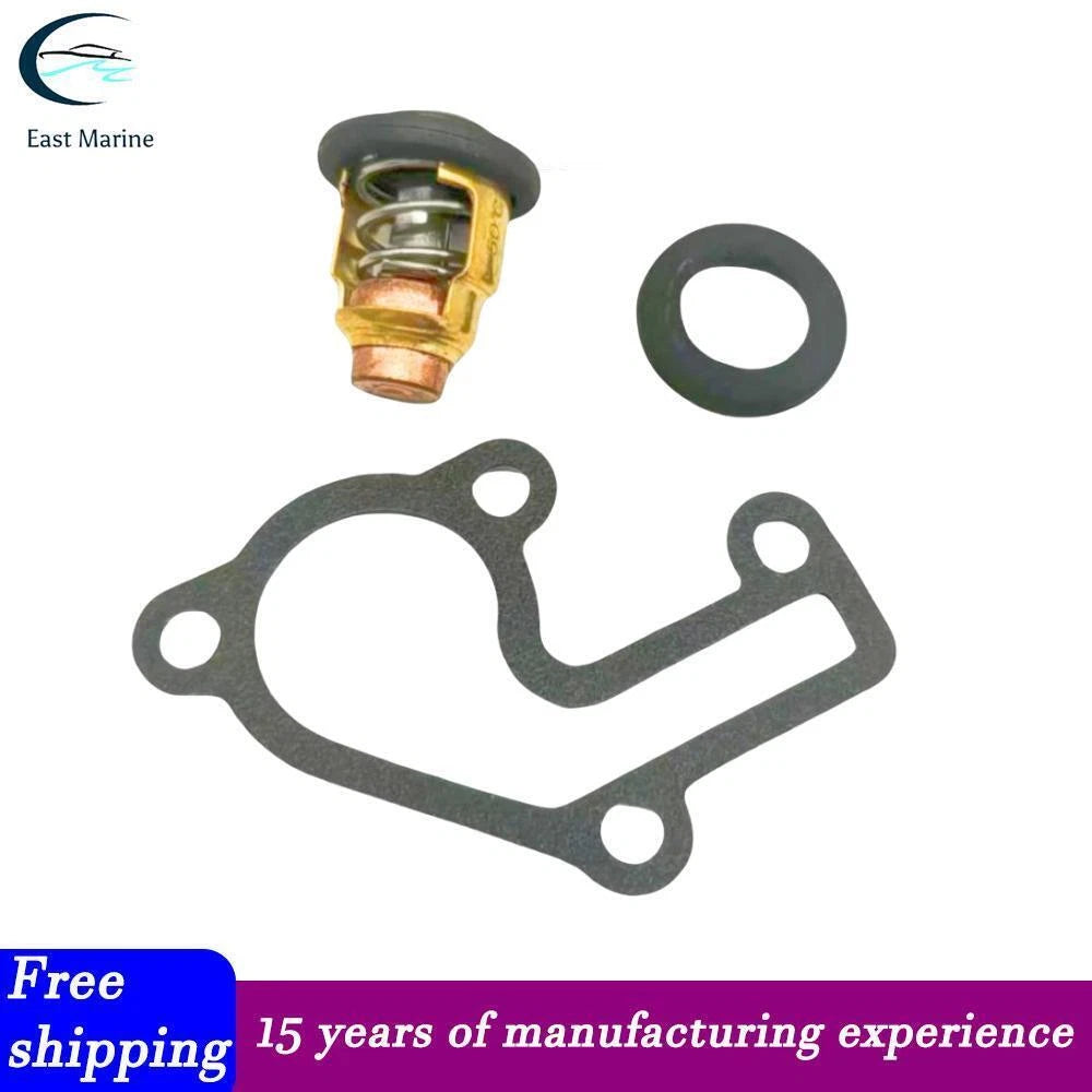 Thermostat with Housing Gasket for Yamaha Outboard 9.9 15F (1990–2023) 6E5-12411-10 682-12414-A1