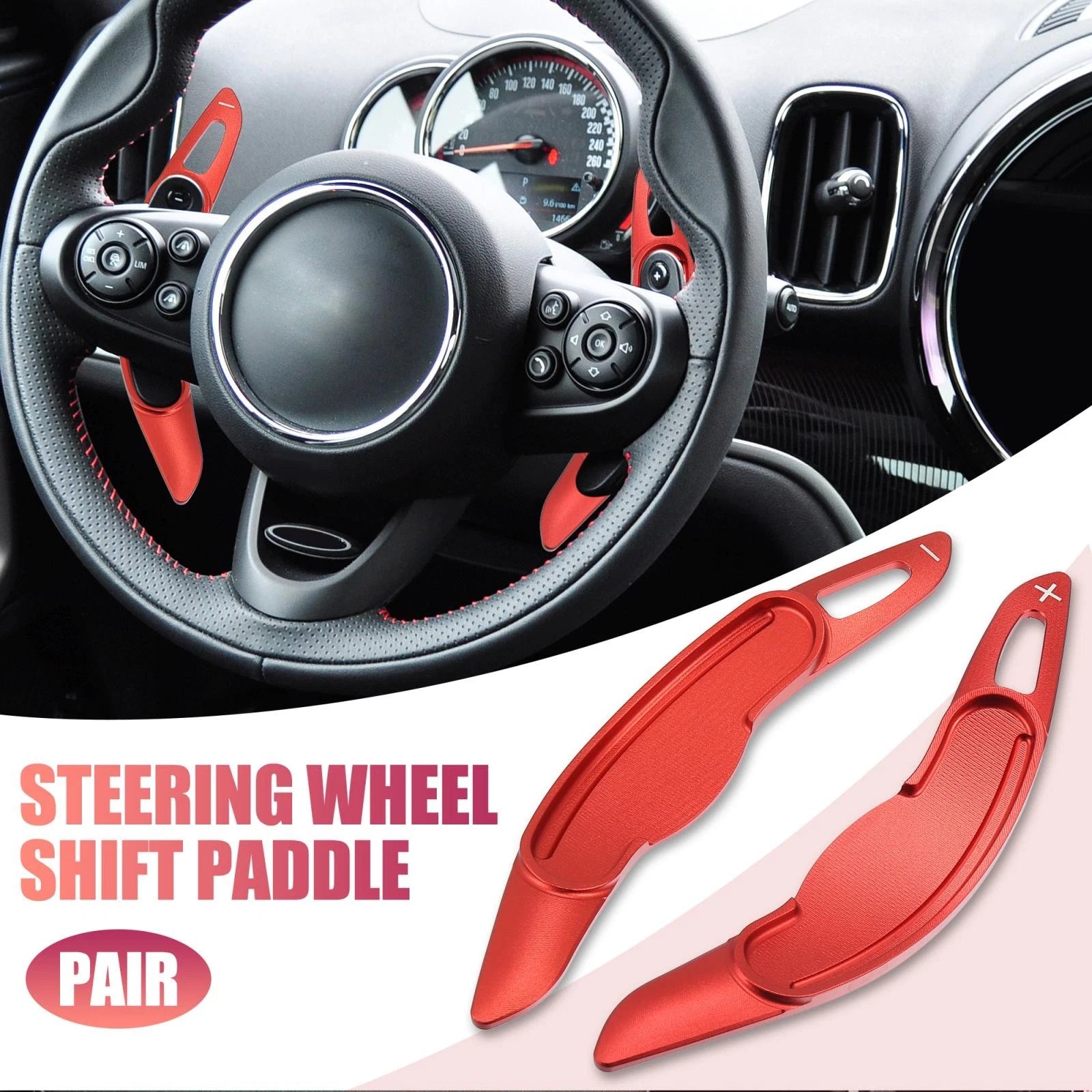 Steering Wheel Shift Paddle Extension Covers Pair for BMW Mini Cooper (2014–2021)
