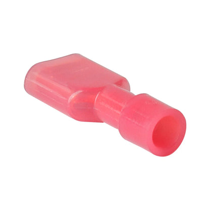 50pcs Red Nylon Female Crimp Spade Terminal Quick Disconnect Connector