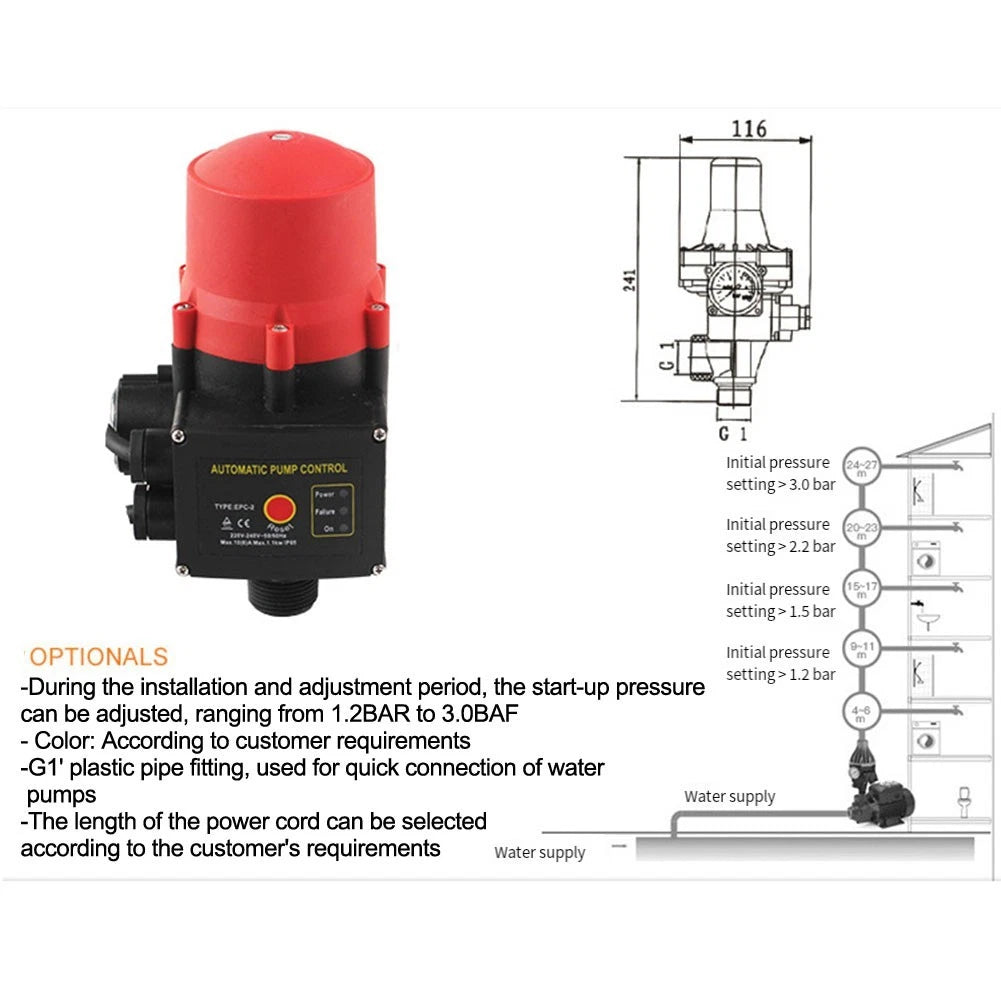 Automatic Pump Control for Pool Drainage (9000 L/h)