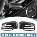 Side Door Mirror Cover Cap Carbon Fiber Pattern Replacement for Mercedes W204 (2008–2016)