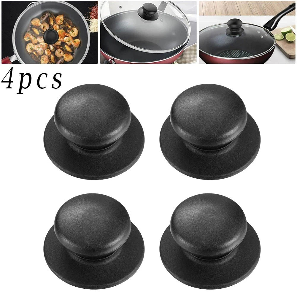 Set of 4 Wear Resistant Kitchen Lid Knobs for Pots and Skillets