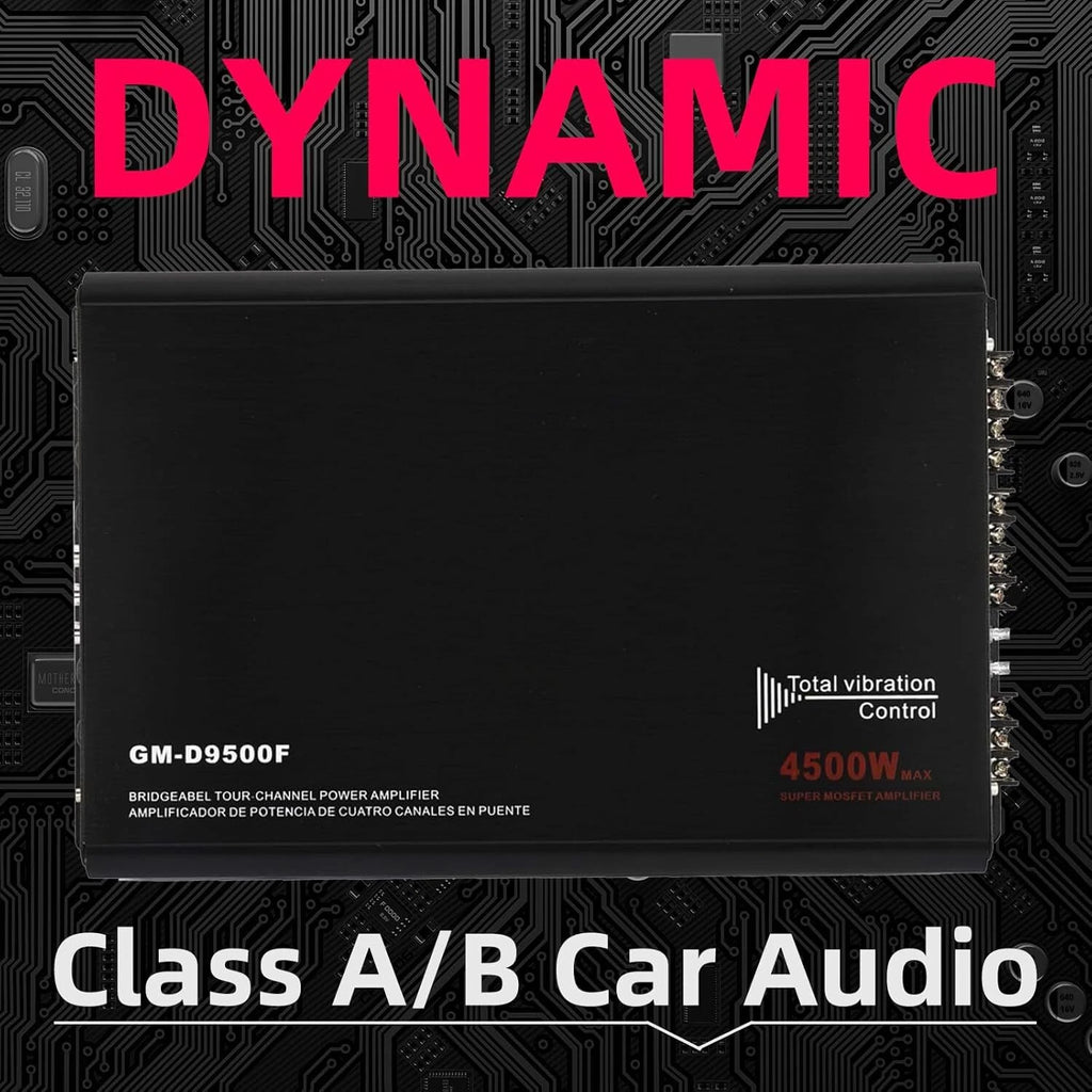 4-Channel 4500W Car Power Amplifier for Universal Vehicles