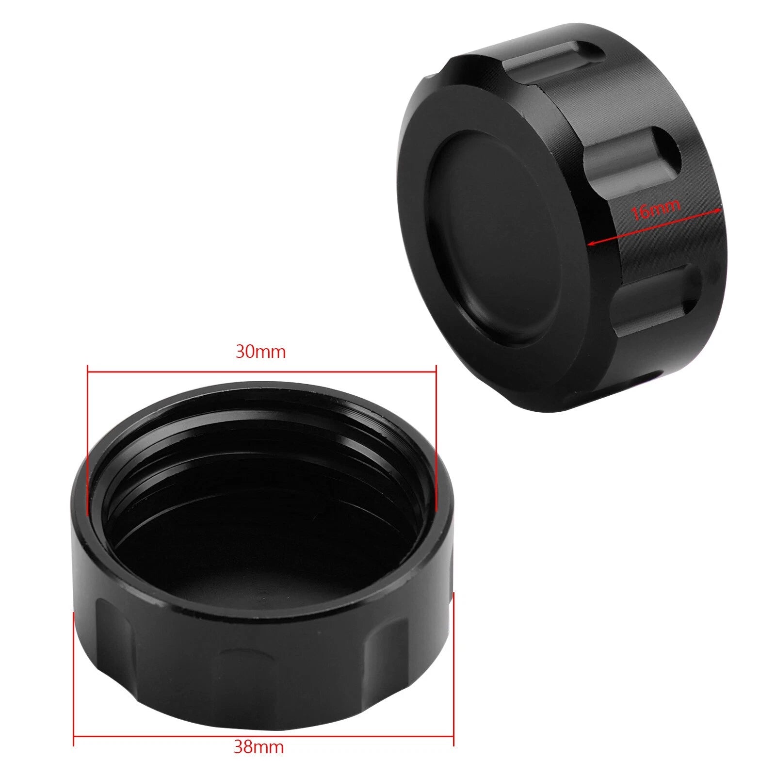 CNC Black Rear Brake Fluid Reservoir Cap for Honda ST125 Dax Z125 Monkey (2018–2023)