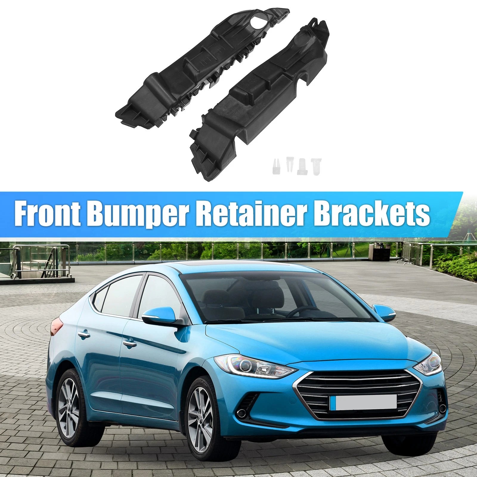 Front Bumper Mounting Support Bracket Pair for Hyundai Elantra (2007–2010)