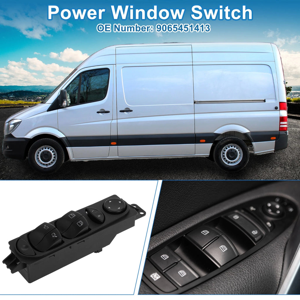 Front Driver Side Power Window Switch for Mercedes-Benz Sprinter (2007–2018)