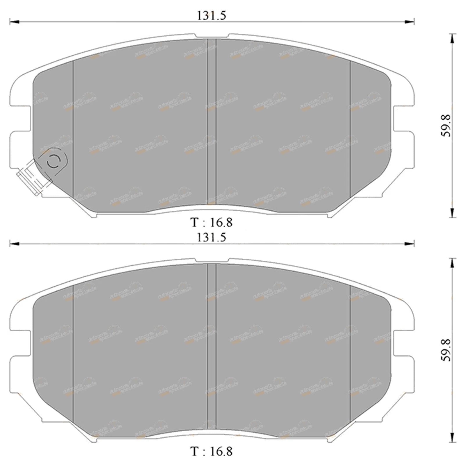 Front Disc Brake Pads Set for Hyundai Sonata (2005–2010)