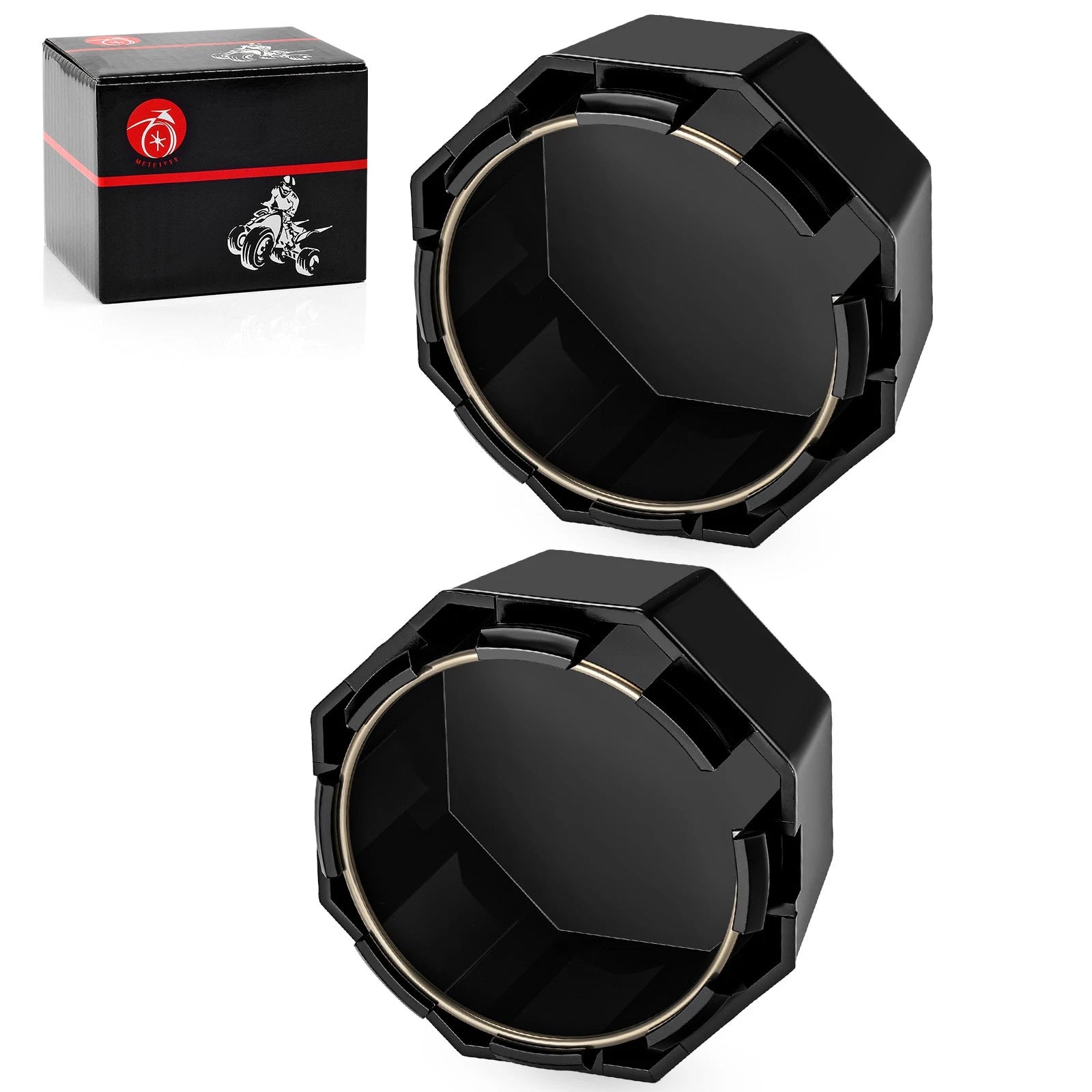 Pair Matte Black Hub Cover for Polaris Sportsman 570 (2015–2025)
