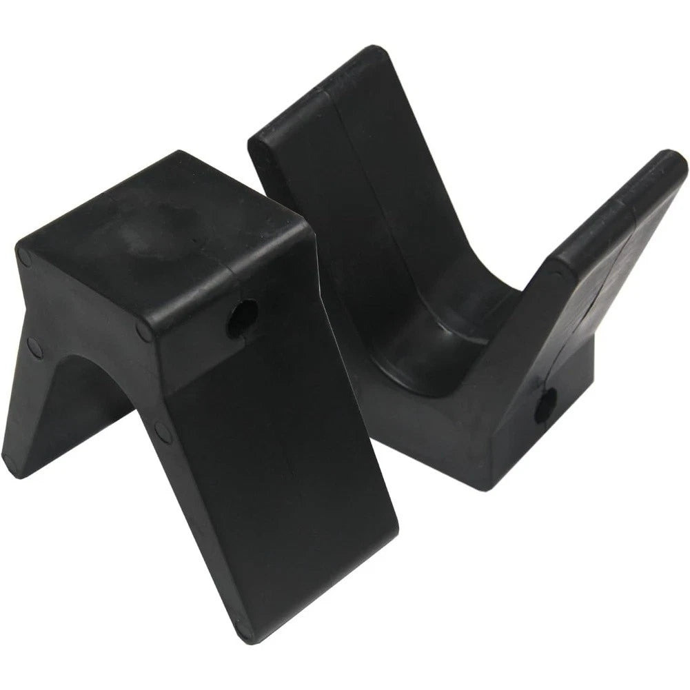 V-style bow stop for boat trailers (Rubber, Non-marking)